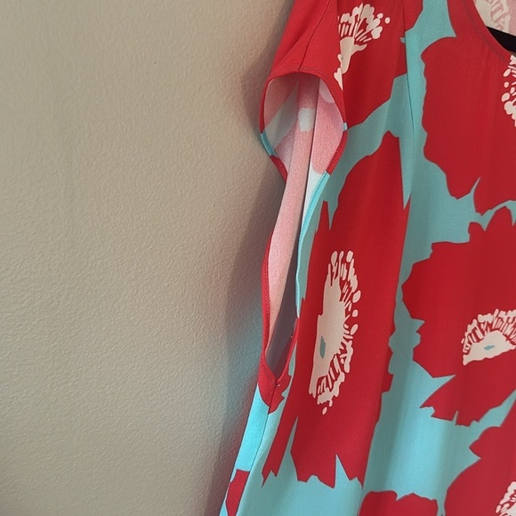 Milly Floral Print Top Sz XS (0-2) Bright Colorful Preppy Resortwear Vacation - Picture 5 of 7